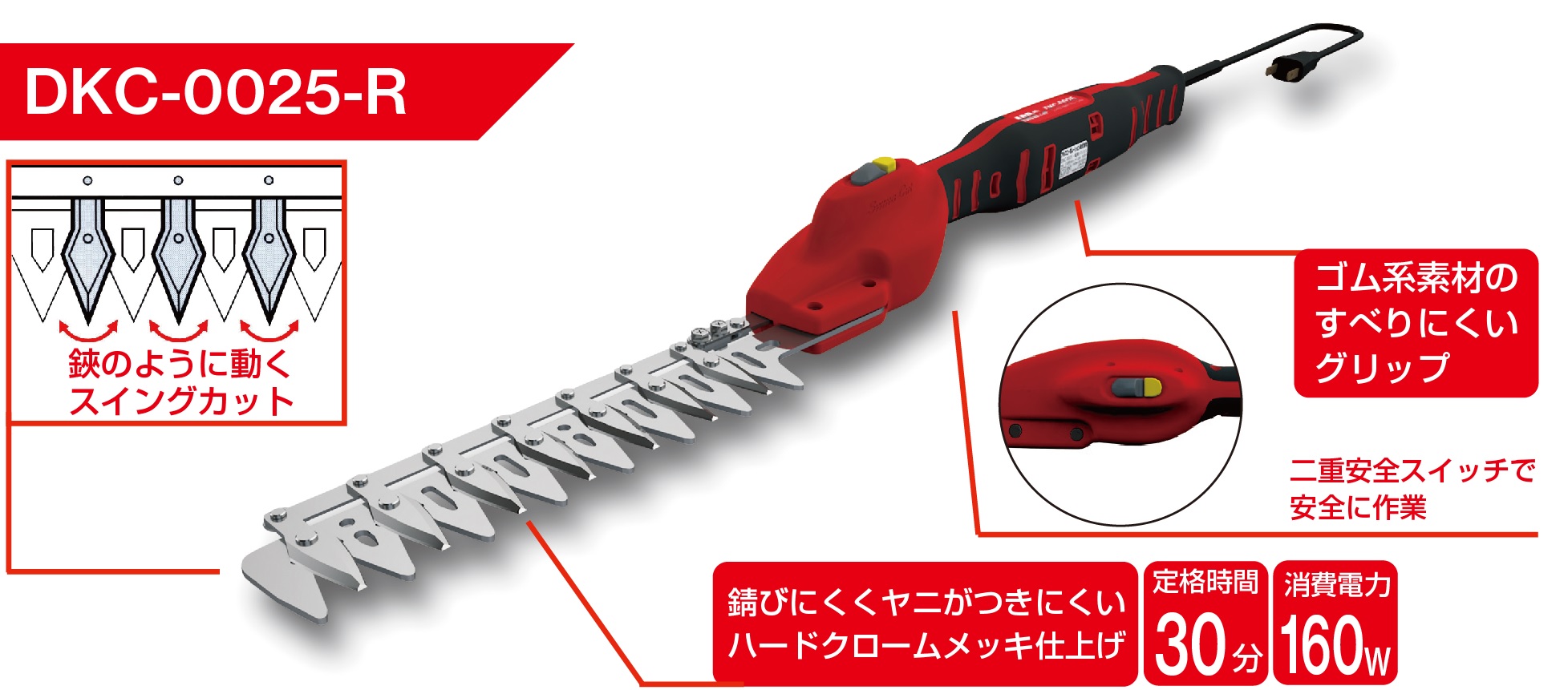 特長① 取り回しに優れた全長710mmのコンパクト設計